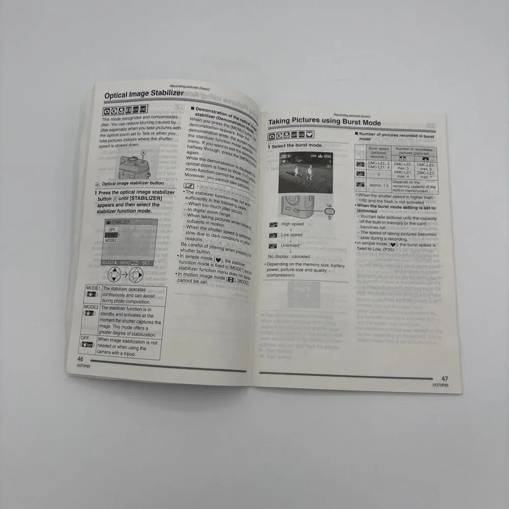 Panasonic Lumix DMC-LZ2PP,DMC-LZ1PP Digital Camera Operating Instructions Book